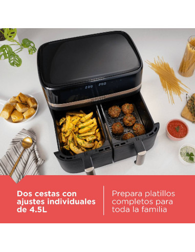 Freidora de Aire Black + Decker 9 Litros Digital Doble PuriFry AFBD92-1BDLA