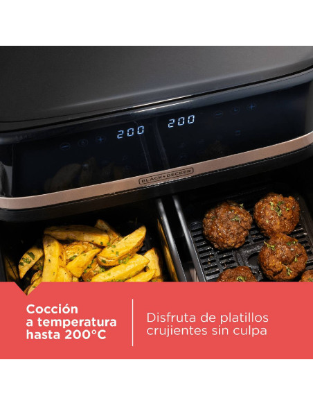 Freidora de Aire Black + Decker 9 Litros Digital Doble PuriFry AFBD92-1BDLA