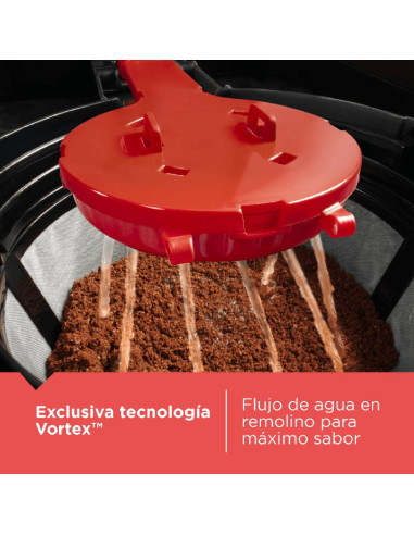 Cafetera Black + Decker 12 Tazas Tecnología Vortex filtro CM0916B