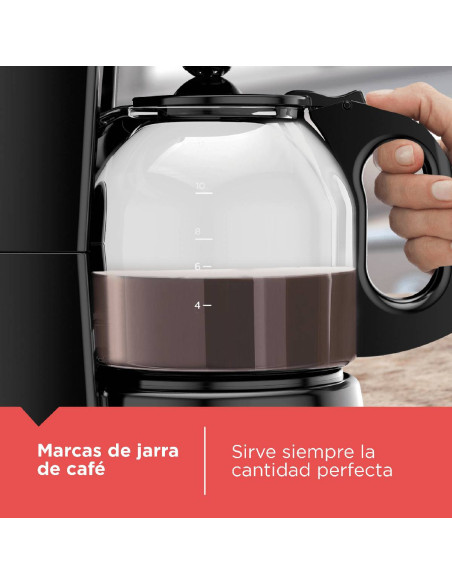 Cafetera Black + Decker 12 Tazas Tecnología Vortex filtro CM0916B