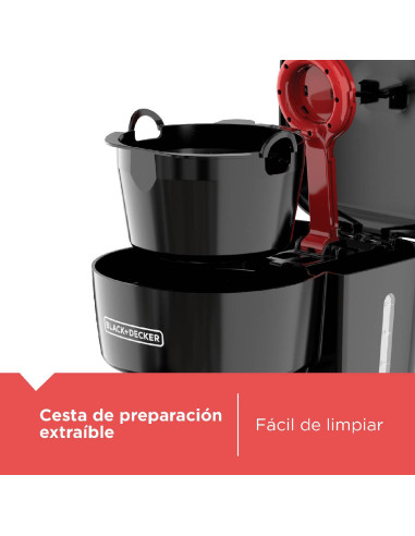 Cafetera Black + Decker 12 Tazas Tecnología Vortex filtro CM0916B