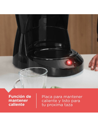 Cafetera Black + Decker 12 Tazas Tecnología Vortex filtro CM0916B