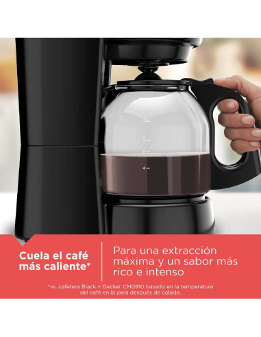 Cafetera Black + Decker 12 Tazas Tecnología Vortex filtro CM0916B