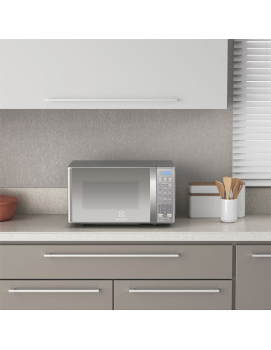 Horno Microondas Electrolux 20 Litros Gris Función Elimina Olor EMDO20S3GSLUG