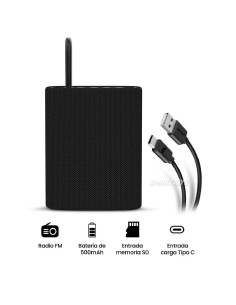 Parlante Portable Nova Movisun Función Bluetooth Radio FM Negro NOVA NEGRO 2