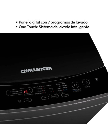 Lavadora Challenger 11 Kg Carga Superior Gris CW 5711 DMG 6