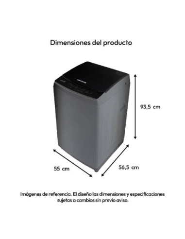 Lavadora Challenger 11 Kg Carga Superior Gris CW 5711 DMG 9