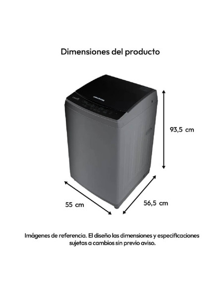 Lavadora Challenger 11 Kg Carga Superior Gris CW 5711 DMG 9