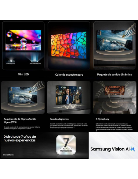Televisor Samsung 43 pulgadas Mini led 4K Ultra HD IA UN43M75HAKXZL