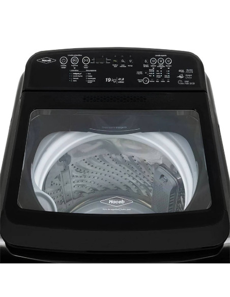 Lavadora Haceb Ivy 19 Kg Carga Superior Negra LAV IVY 19 KG D NE