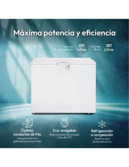 Congelador Horizontal 337 Litros Challenger Dual Blanco CH-363