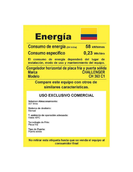 Congelador Horizontal 337 Litros Challenger Dual Blanco CH-363