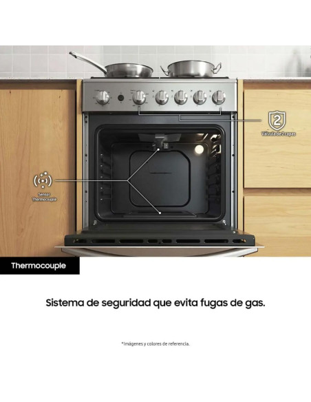 Estufa de Piso Samsung  con Horno y Quemador Rápido 4 Puestos NX24BG57413SCO