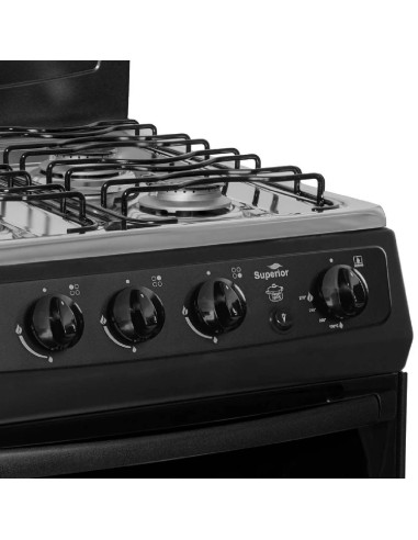 Estufa de Piso con 4 Puestos Piso con Horno Gas Natural Negro SN-7003 08 P1 AXXIS