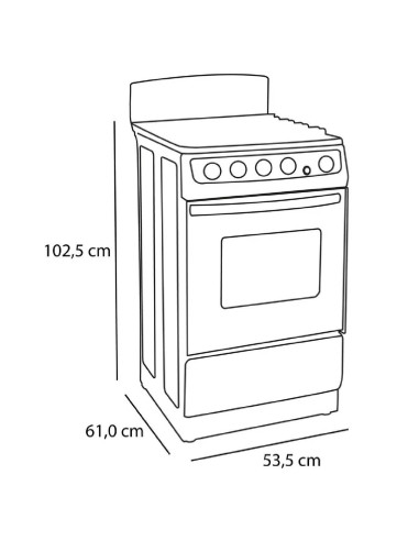Estufa de Piso con 4 Puestos Piso con Horno Gas Natural Negro SN-7003 08 P1 AXXIS