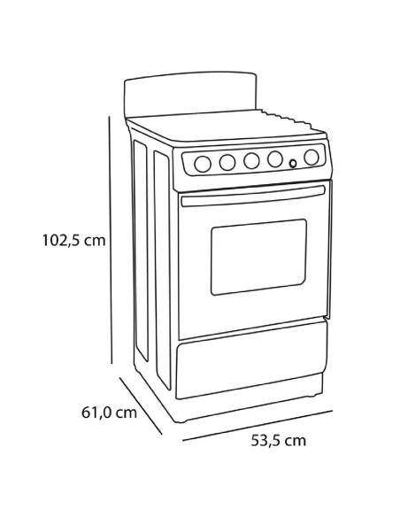 Estufa de Piso con 4 Puestos Piso con Horno Gas Natural Negro SN-7003 08 P1 AXXIS
