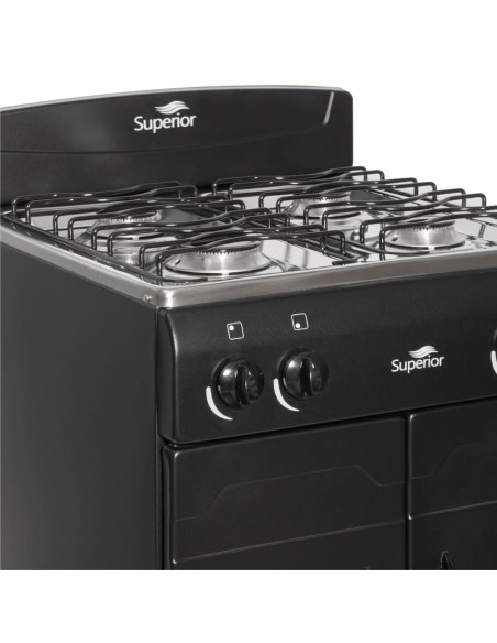 Estufa Superior Negra Genesis Torre Gabinete 4 Puestos Gas Natural SN-7015 08 P
