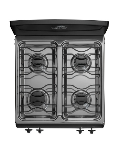 Estufa Superior Negra Genesis Torre Gabinete 4 Puestos Gas Natural SN-7015 08 P