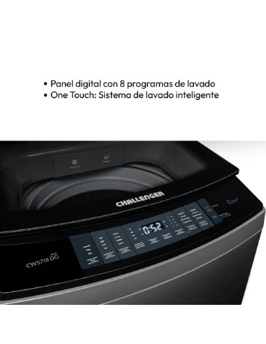 Lavadora Challenger 18 Kg Carga superior Gris CW 5718