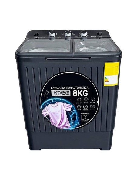 Lavadora Semiautomática Hyundai 8 Kg Carga Superior Eficiente HYSA8K