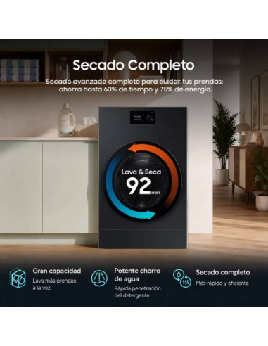 Lavadora Secadora Samsung 26 Kg Bespoke AI Laundry 2 en 1 WD80H26BHBCO
