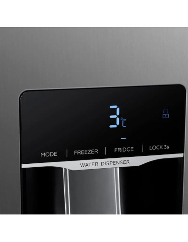 Nevecon Whirlpool 518 Litros Side by Side Xpert Inverter con dispensador de agua No Frost WD1610S
