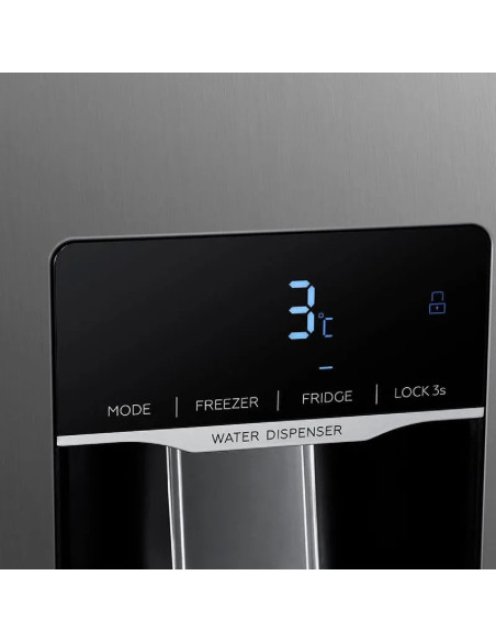 Nevecon Whirlpool 518 Litros Side by Side Xpert Inverter con dispensador de agua No Frost WD1610S