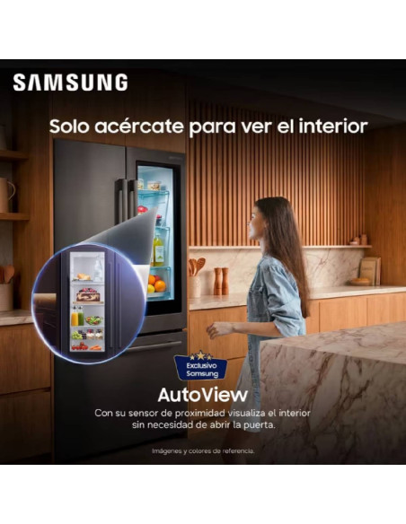Nevecón Samsung  836 Litros Tipo Europeo AutoView Negro RF80H30JEFCO