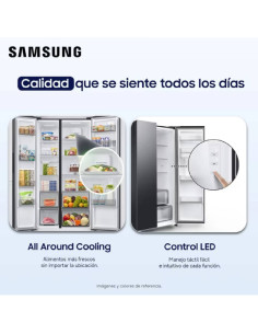 Nevecón Samsung 526 Litros Side by Side Congelado Rápido RS40H53WAFCO 2