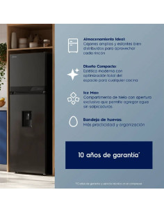 Nevera Electrolux 239 Litros No Frost Congelador Superior Inverter Negro ERT25A3C6DC 2