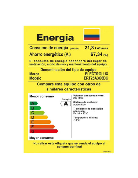 Nevera Electrolux 239 Litros No Frost Congelador Superior Inverter Negro ERT25A3C6DC