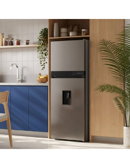 Nevera Electrolux 291 Litros No Frost Congelador Superior Inverter Dispensador de agua Gris ERT30A3C6DS