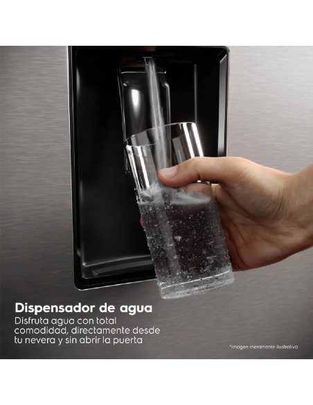 Nevera Electrolux 291 Litros No Frost Congelador Superior Inverter Dispensador de agua Gris ERT30A3C6DS