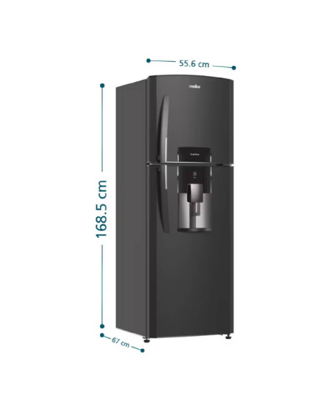Nevera Mabe 267 Litros Brutos No Frost Congelador Superior Grafito RMA267FXCG