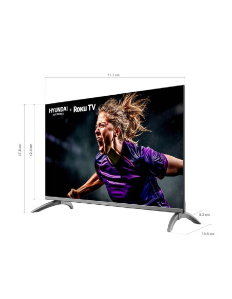 Televisor Hyundai 32 pulgadas Smart Roku TV HD QLED HYLED3258QR