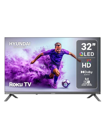 Televisor Hyundai 32 pulgadas Smart Roku TV HD QLED HYLED3258QR