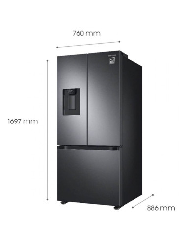 Nevecón Samsung 625 Litros Tipo Europeo Fabricador de Hielo Gris Oscuro RF22A4220SG/CO