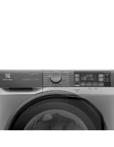 Lavadora Secadora Electrolux  11Kg Carga Frontal Vapor y AutoSense Gris EWDX11L3EGC