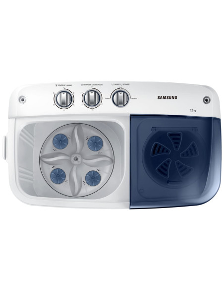 Lavadora Semiautomática Samsung 7.5 Kg con Bandeja de Prelavado WT75R2500HB/CO