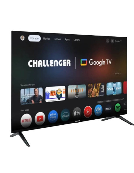 Televisor Challenger 50 pulgadas 4K Smart Gaming Google UHDG 50TG2771 BT