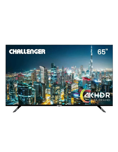 Televisor Challenger 65 pulgadas LED 4K Smart Google UHD 65TG82 BT T2 S