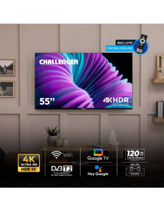Televisor Challenger 55 pulgadas 4K Smart Gaming Google UHDG 55TG2771 BT 2