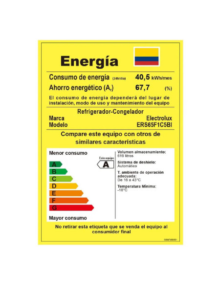Nevecón Electrolux 619 Litros no frost  Inverter Autosense Gris ERS65F1C5BI