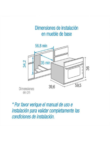 Horno de empotrar Challenger Eléctrico 35Lts  60cm 220V Negro HE 2495