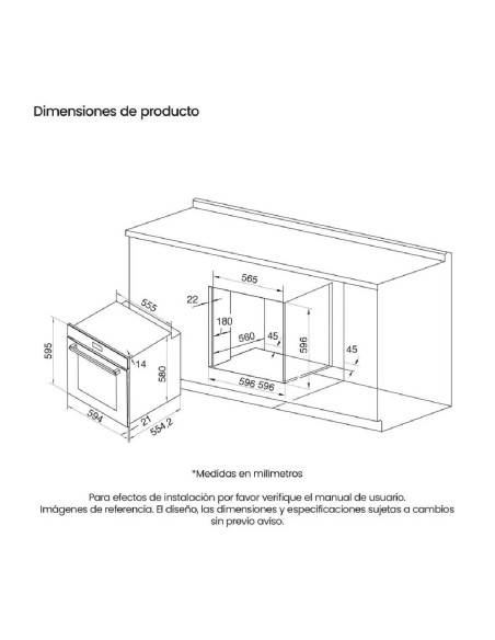 Horno de empotrar Challenger Eléctrico 59.4cm HE 9663