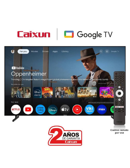 Televisor Caixun 65 pulgadas Smart TV 4K UHD Google TV C65KAUG