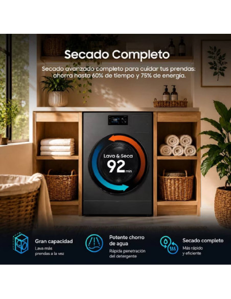 Lavadora Secadora Samsung 26 Kg Bespoke AI Laundry Combo WD90H26AHSCO