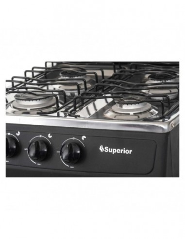 Cocineta Superior Negra 4 Puestos Gas...