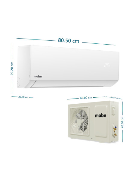 Aire Acondicionado Mabe Tradicional 220v 12.000 BTU Blanco MMT12CDBWCC32EC1