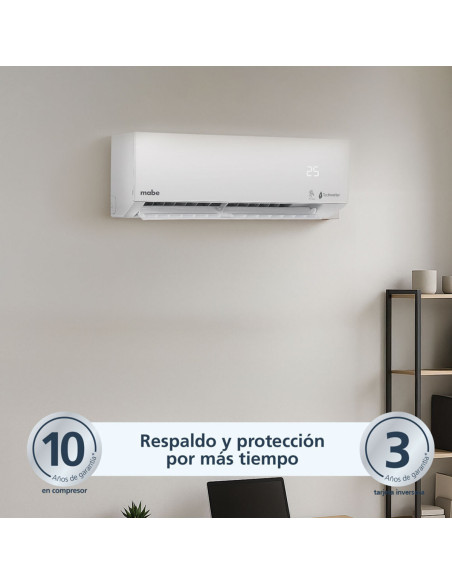 Aire Acondicionado Mabe Inverter 110v 12.000 BTU blanco MMI12CABWCC32DC1